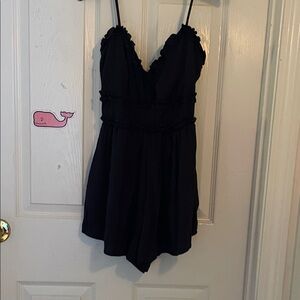 Miami Black Ruffled Women's Chemise